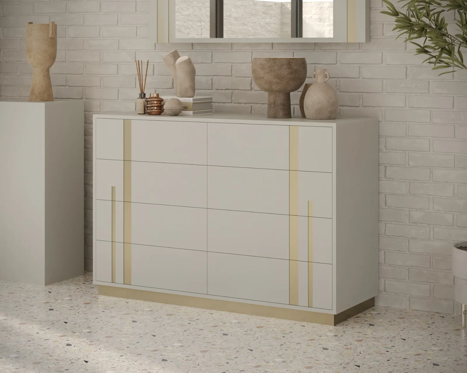 Commode Aux Détails Dorés — aménagement intérieur sur mesure