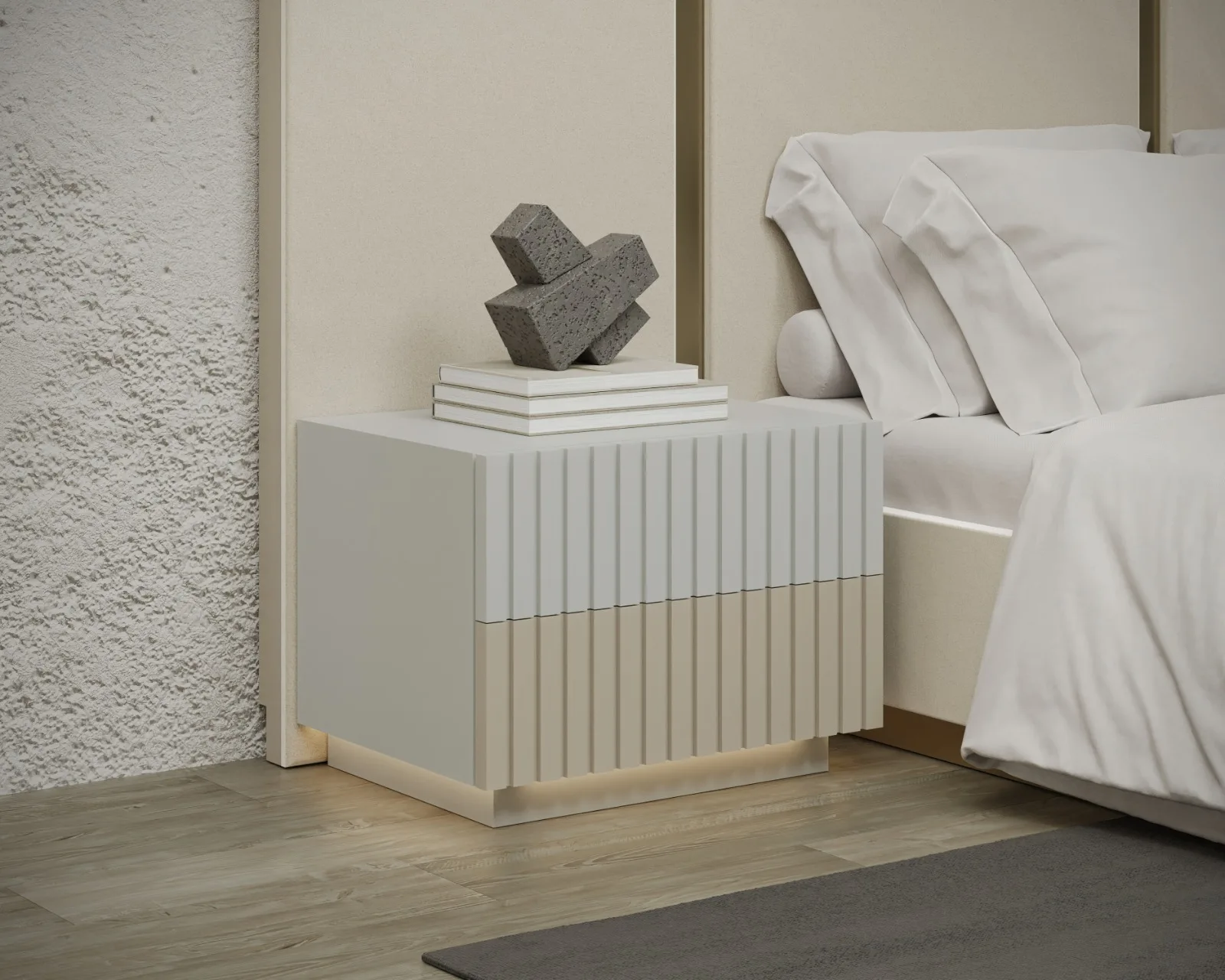 Commode Aux Détails Dorés — vue 3