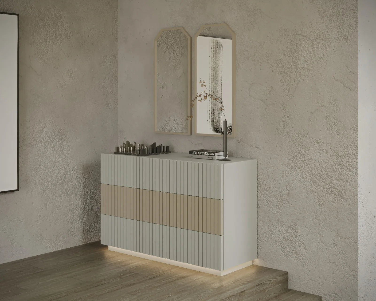 Console Et Miroir Vertical — aménagement intérieur sur mesure