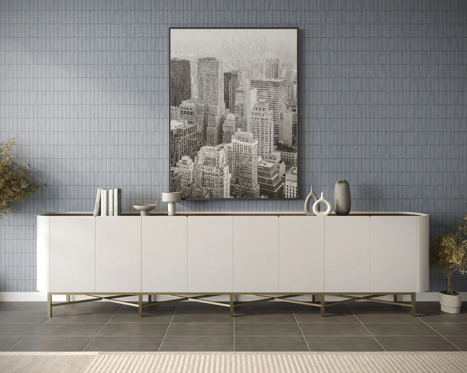 Meuble TV Avec Rangement Bas — aménagement intérieur sur mesure