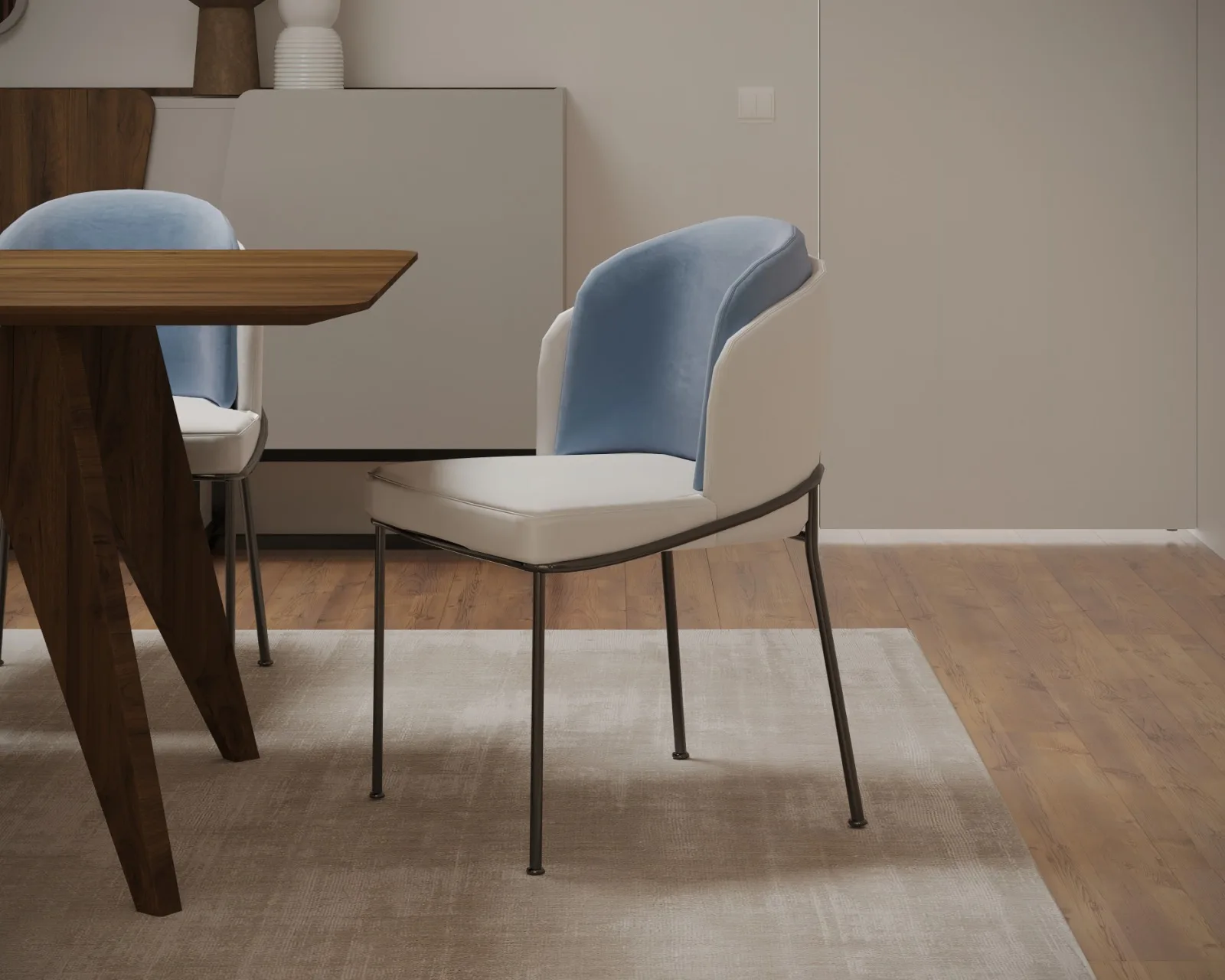 Buffet Contemporain En Bois Foncé — vue 3