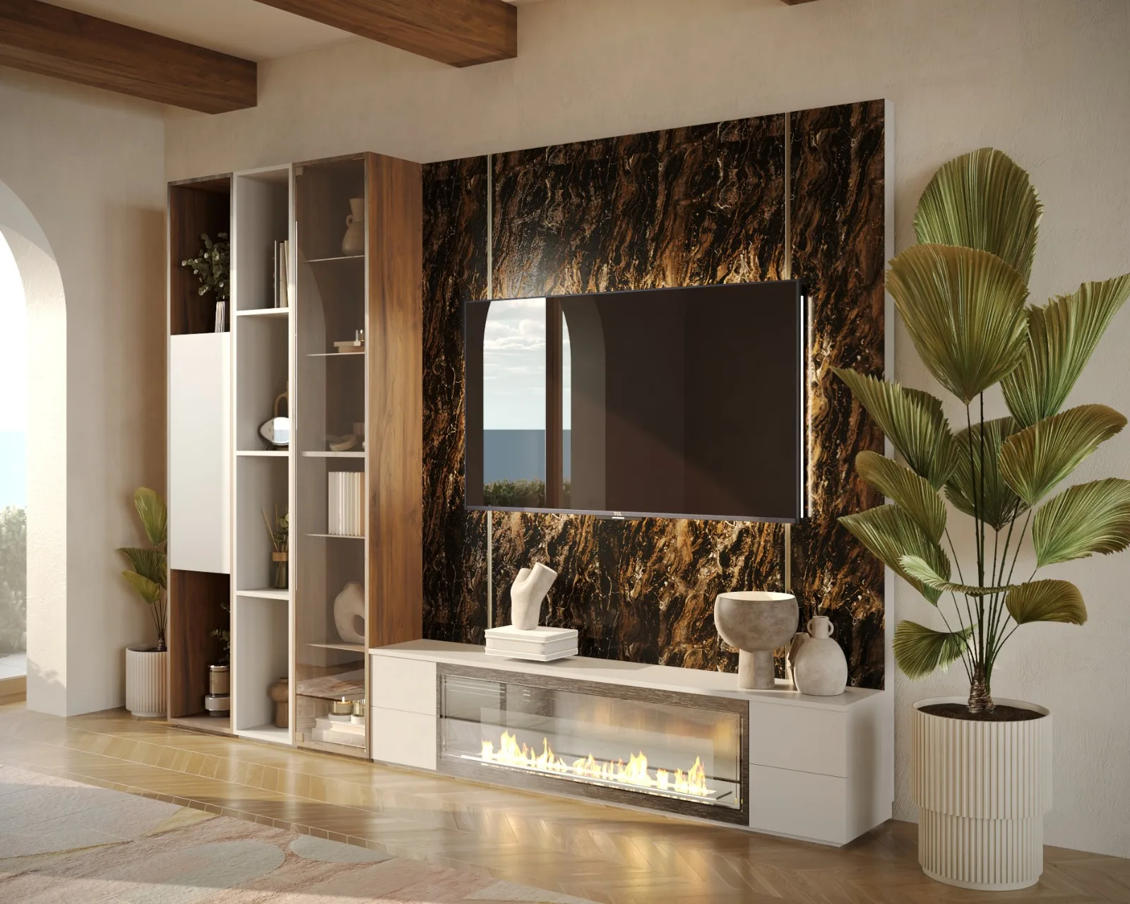 Coiffeuse Et Miroir Organique — vue 3