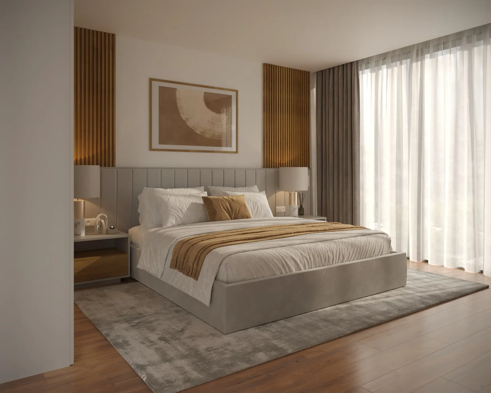 Chambre En Bois Aux Tons Naturels — vue 3